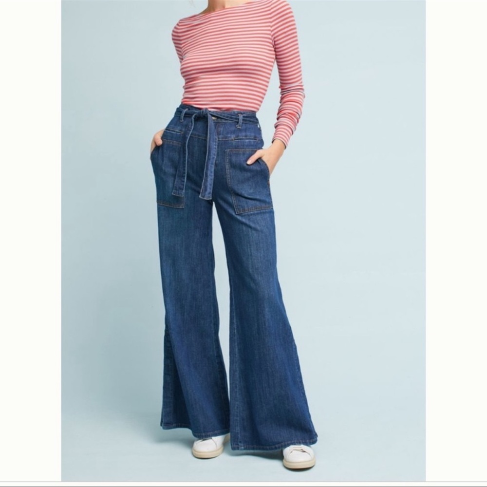 Anthropologie Pilcro Wide Leg High Waist Jean